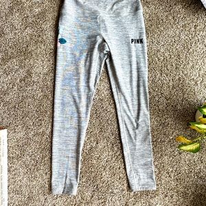 Gray PINK leggings Sz L